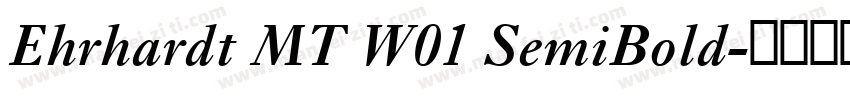 Ehrhardt MT W01 SemiBold字体转换